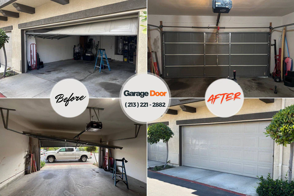 Before and after: garage door repair Eagleville, PA